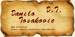 Danilo Tošaković vizit kartica